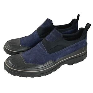 Clarks Mens Waterproof Suede Duck Shoes Navy Blue Slip On Loafers 38304 Size 8 M